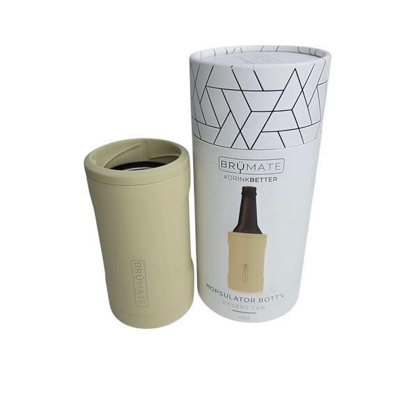 Brumate Desert tan Hopsulator Bott'l Insulated Bottle Cooler  12oz Glass Bottles - Picture 1 of 16